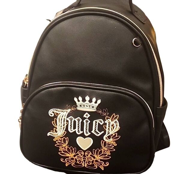 Juicy Couture Licorice Heritage Crown & Heart Logo Backpack - Picture 7 of 7